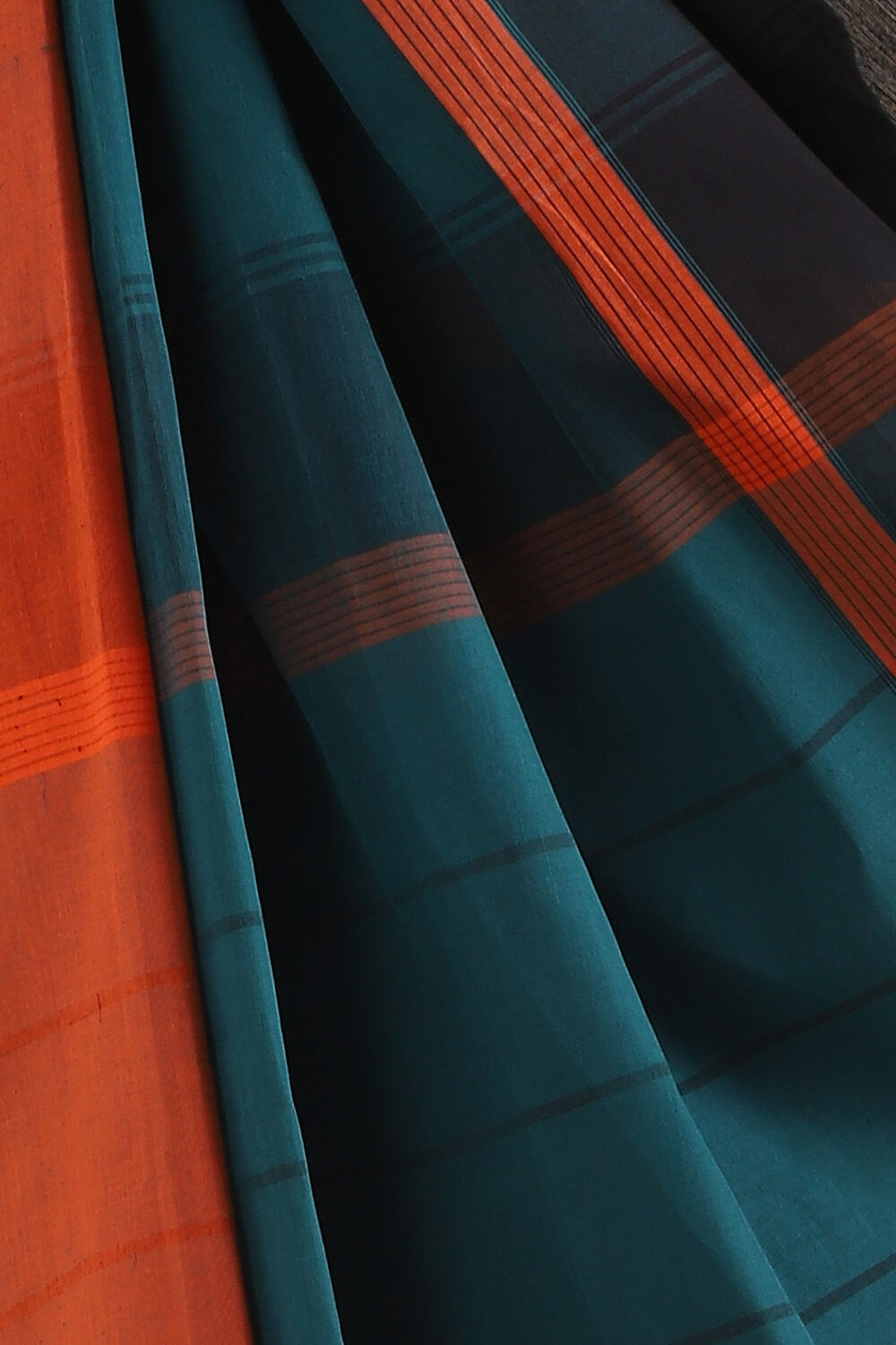 Green Pure Cotton South Saree image number null