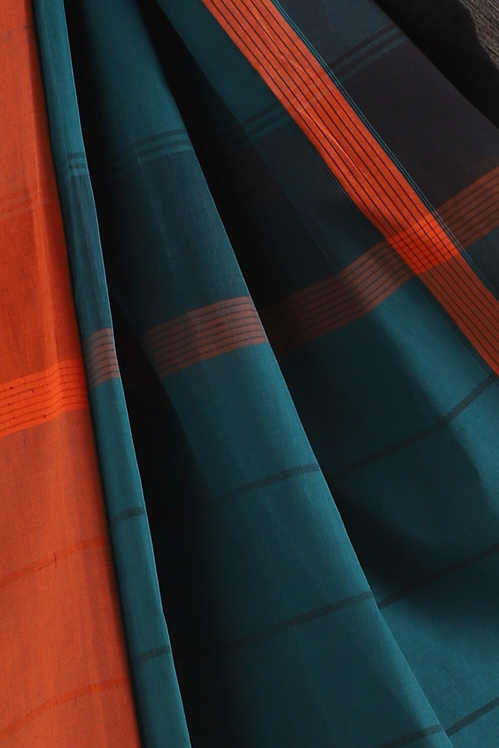 Green Pure Cotton South Saree image number null