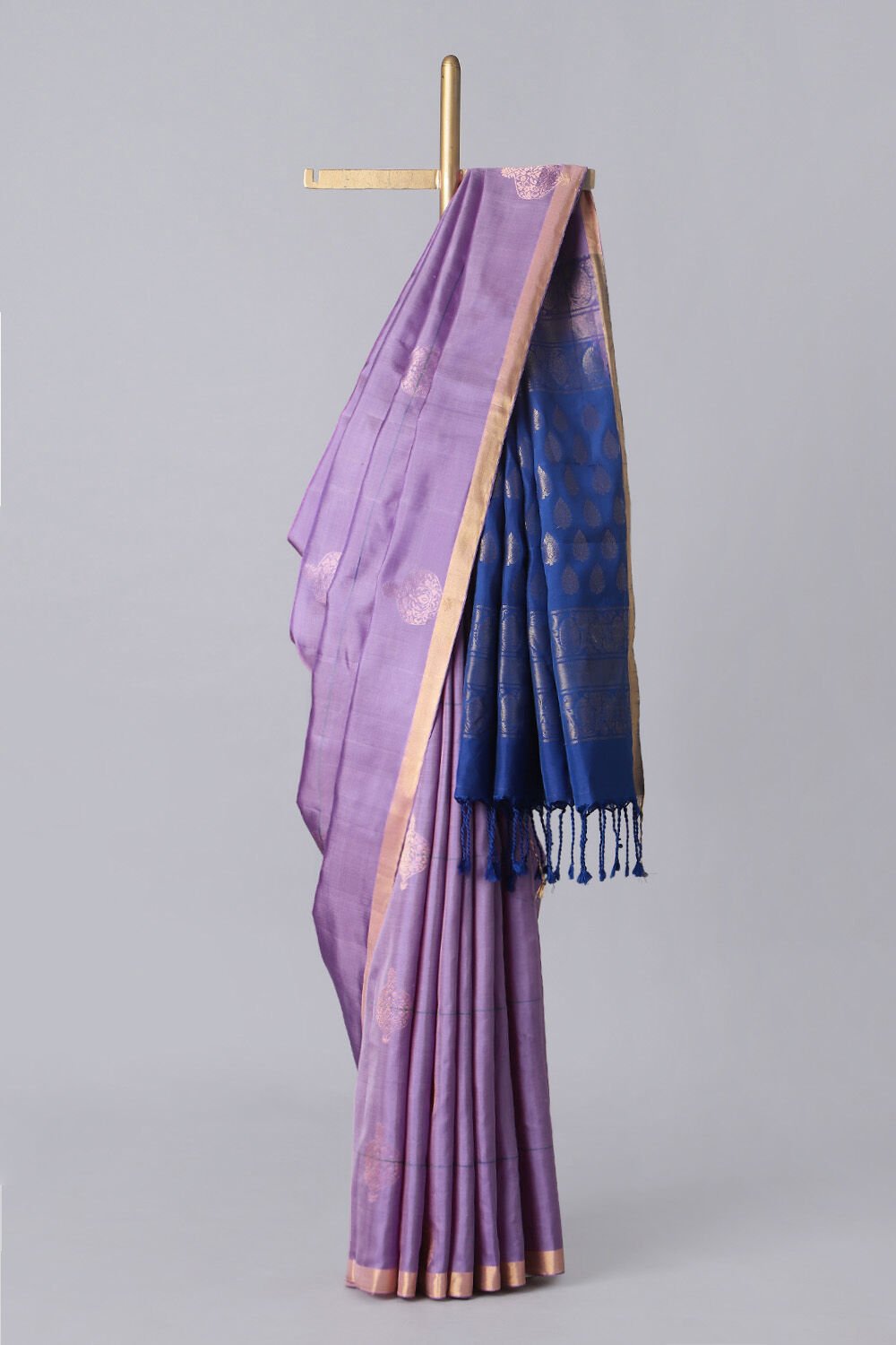 Light Violet Pure Silk South Saree image number null