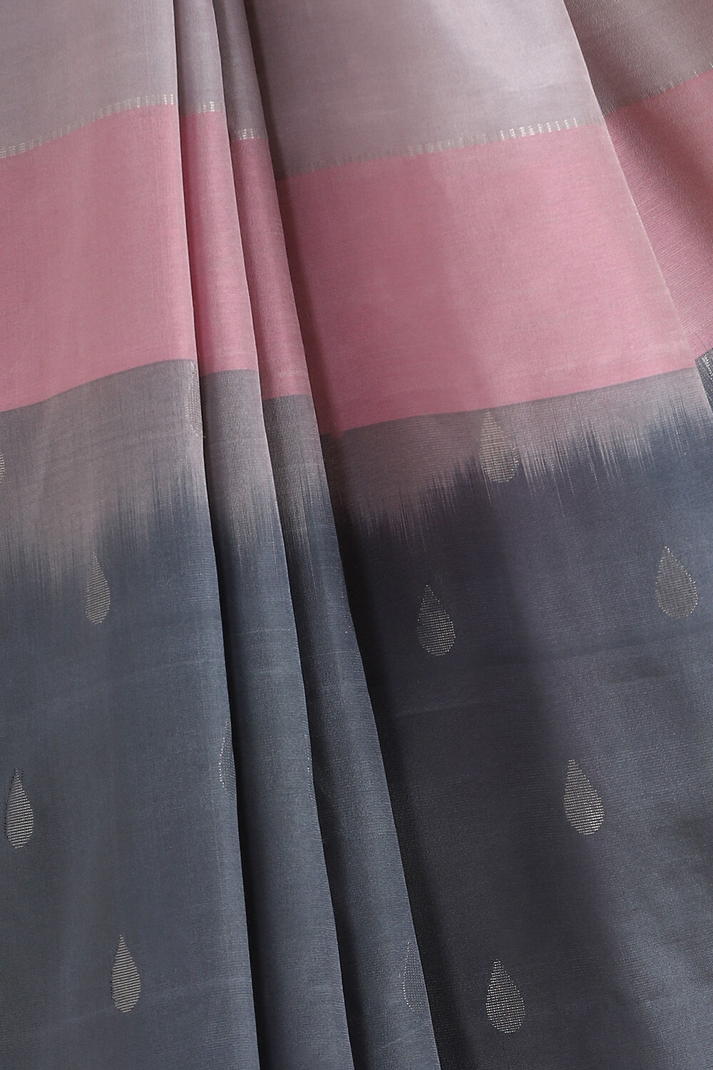 Light Pink Pure Silk Tencel South Saree image number null