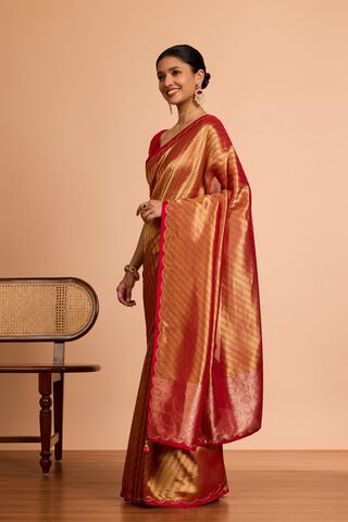 Pink  Viscose Tissue Woven Saree thumbnail image number null