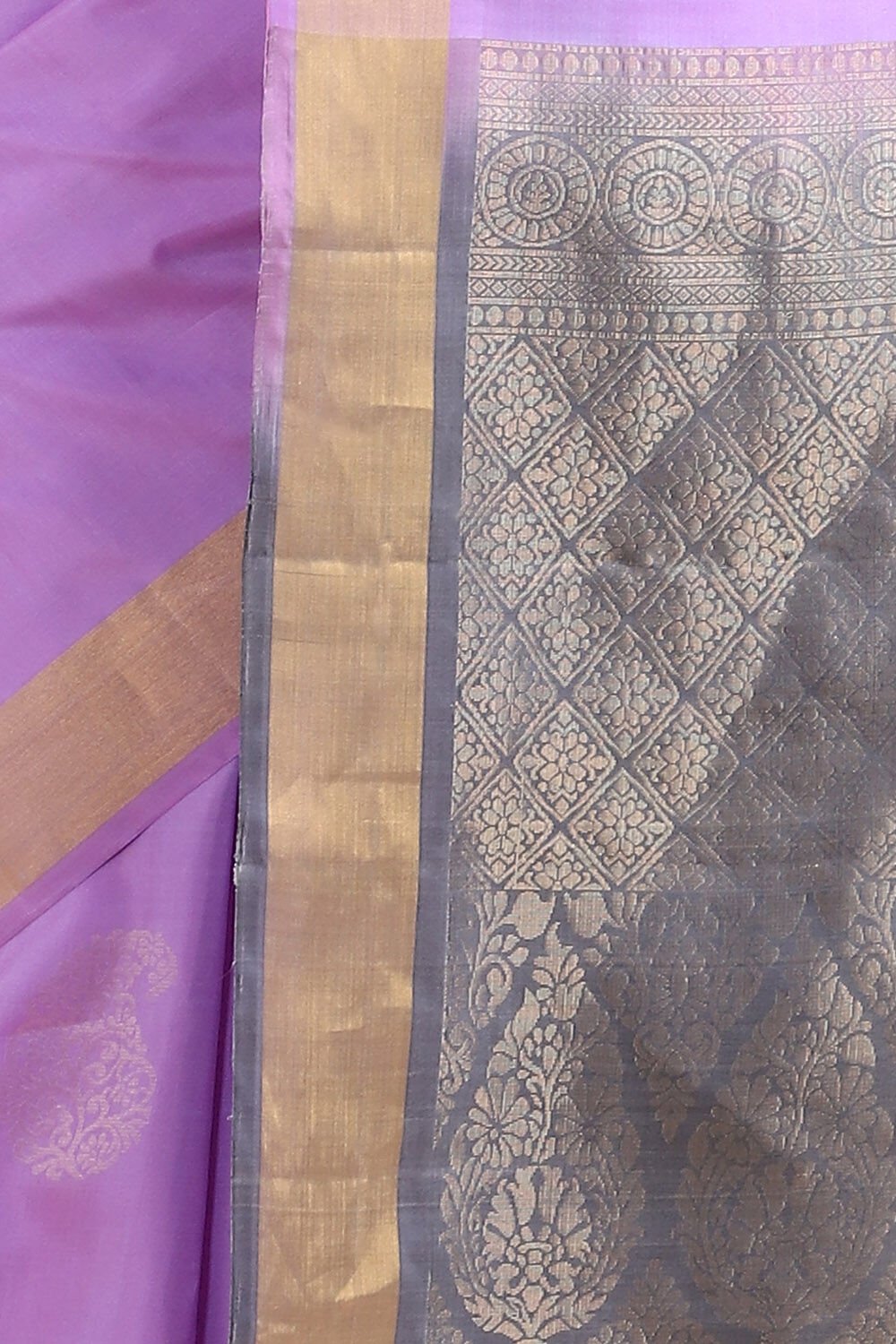 Violet Pure Soft Silk Saree image number null