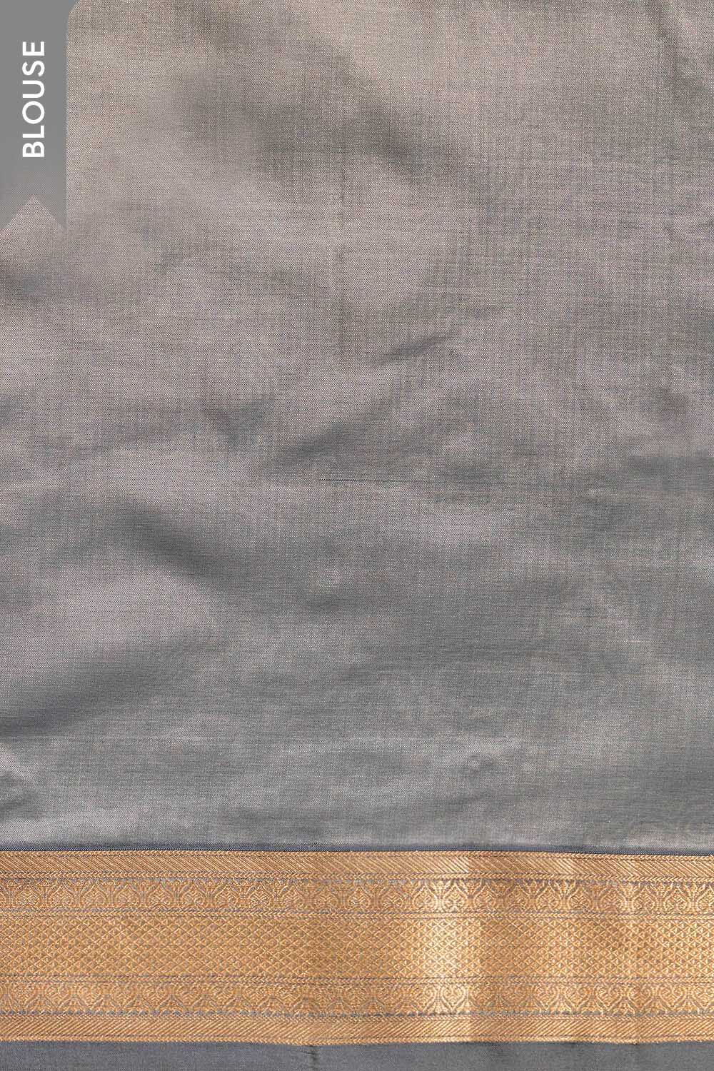 Light Blue Woven Kanjivaram Inspired Design Silk Viscose Saree image number null