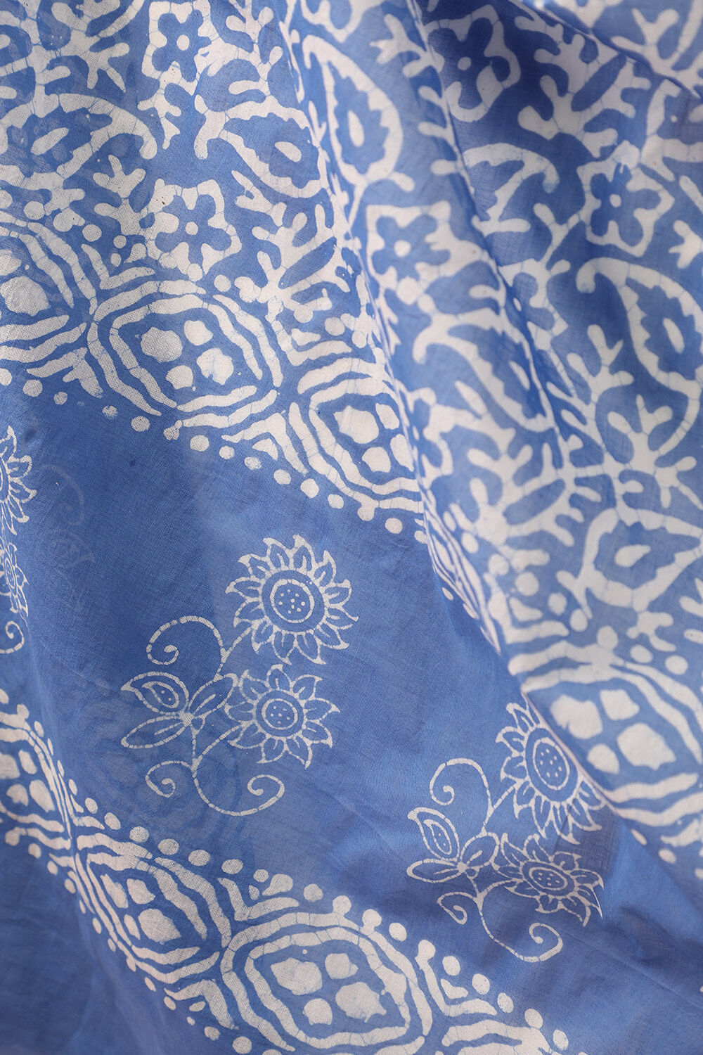 Blue Ujjain Pure Cotton Printed Saree image number null