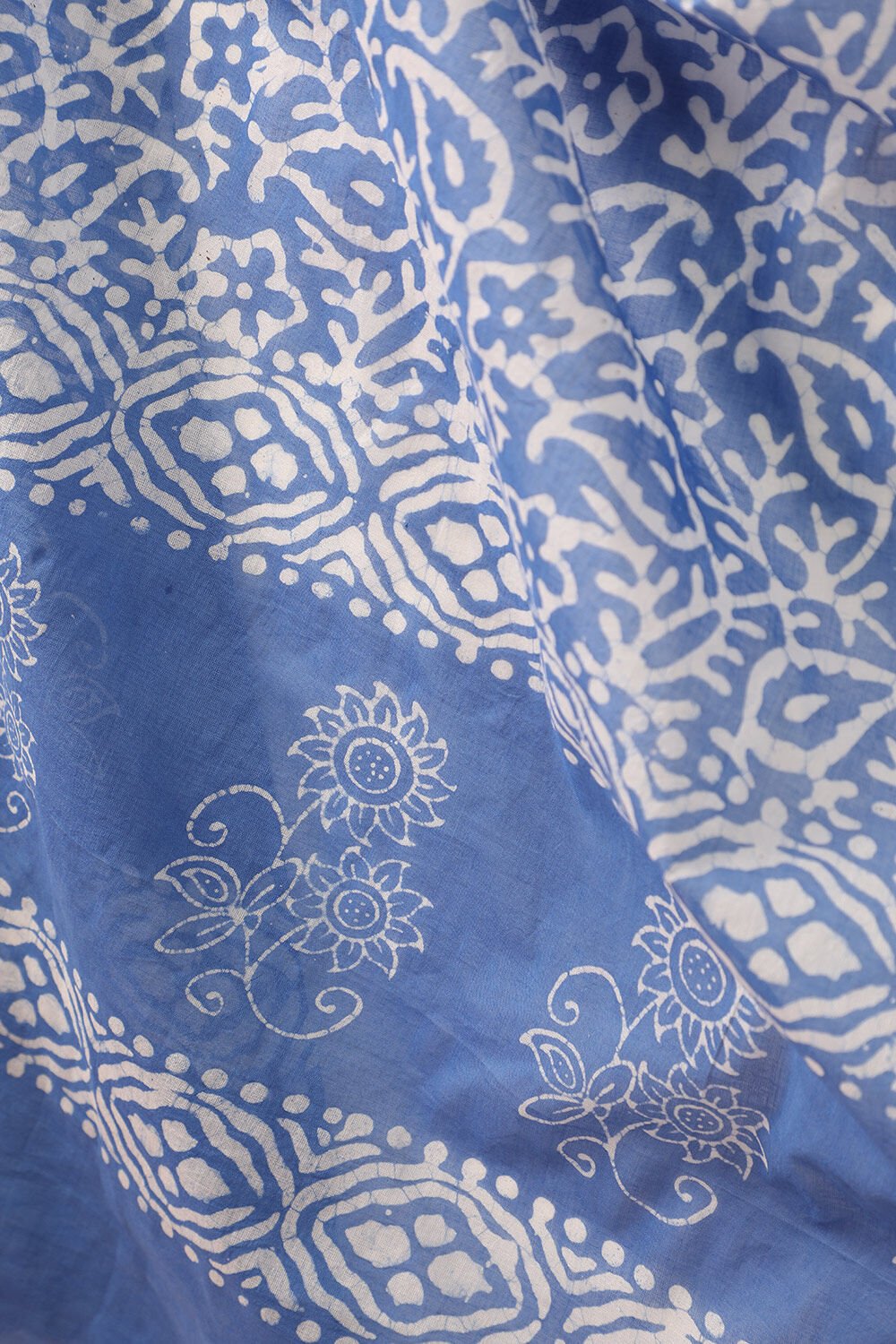 Blue Ujjain Pure Cotton Printed Saree image number null