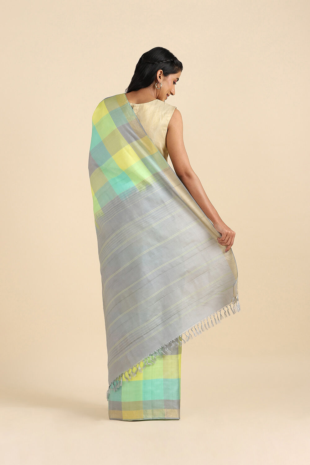 Light Green Pure Soft Silk Saree image number null