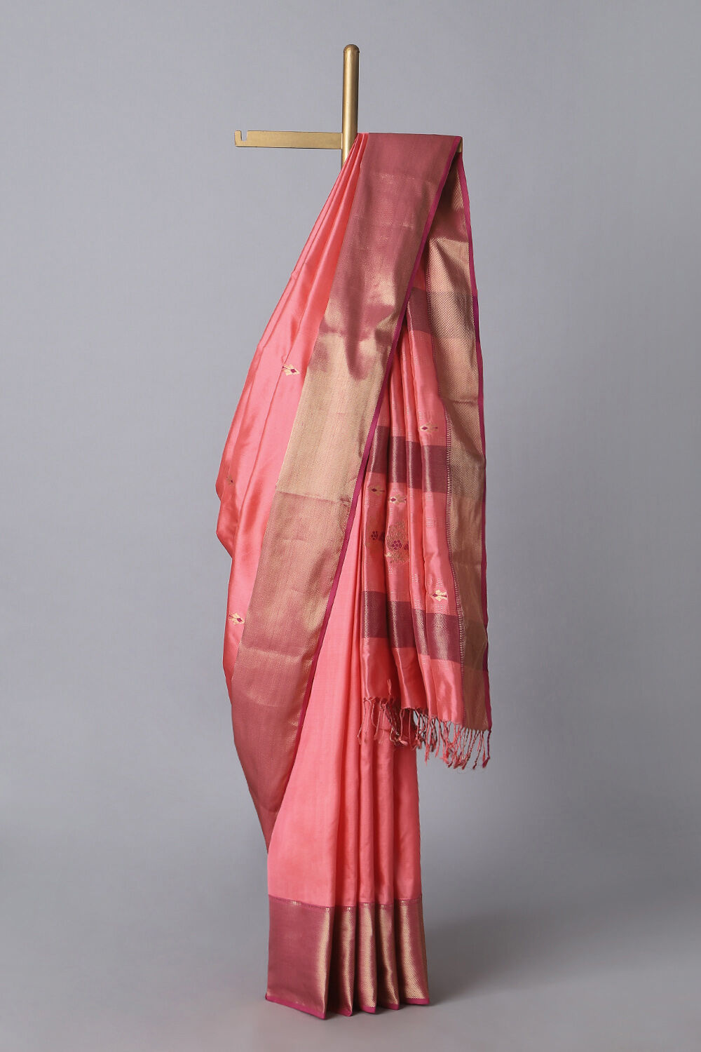 Light Pink Pure Silk Maheswari Saree image number null