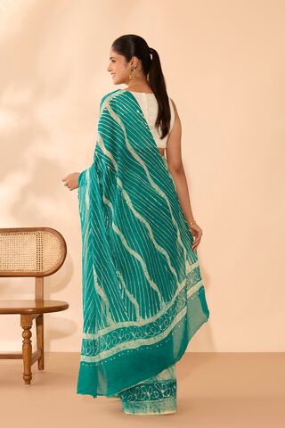 Green Ujjain Pure Cotton Batik Saree thumbnail image number null