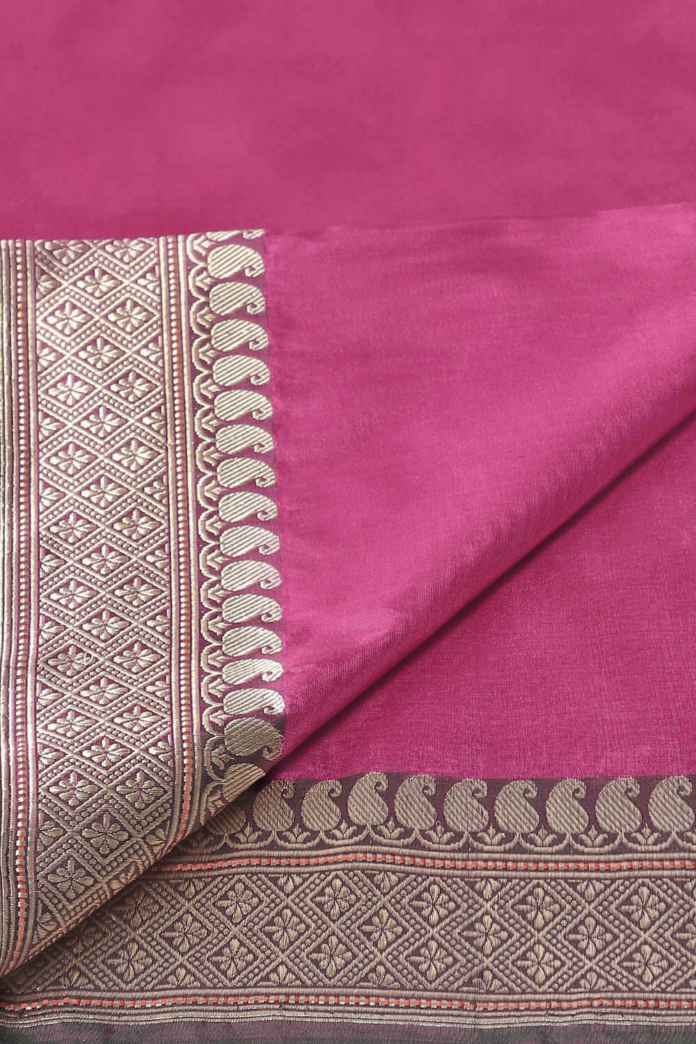 Dark Pink Pure Silk Banarasi Brocade Saree image number null