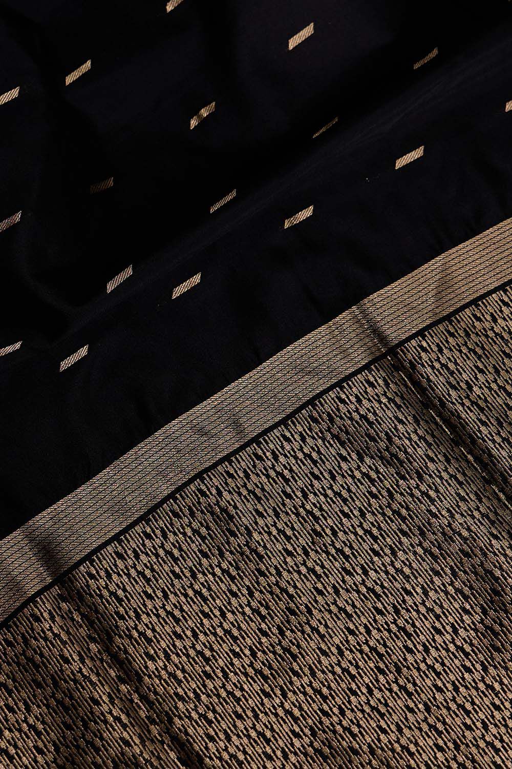 Black Silk Viscose Cutwork Saree image number null