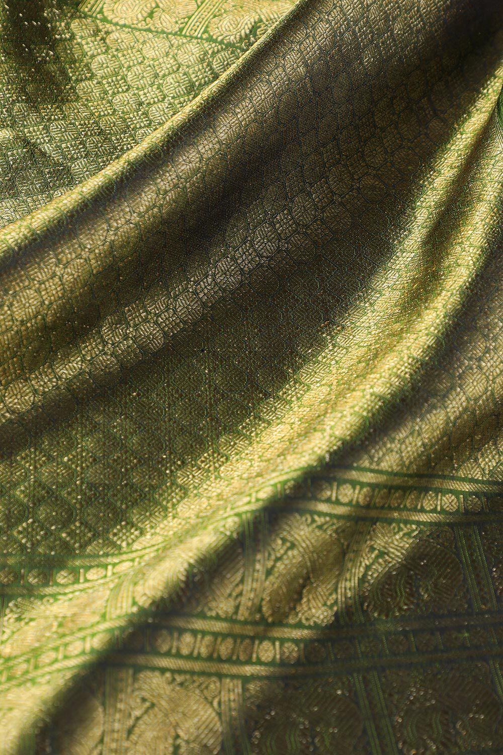 Light Green Pure Silk Woven Kanjivaram Saree image number null