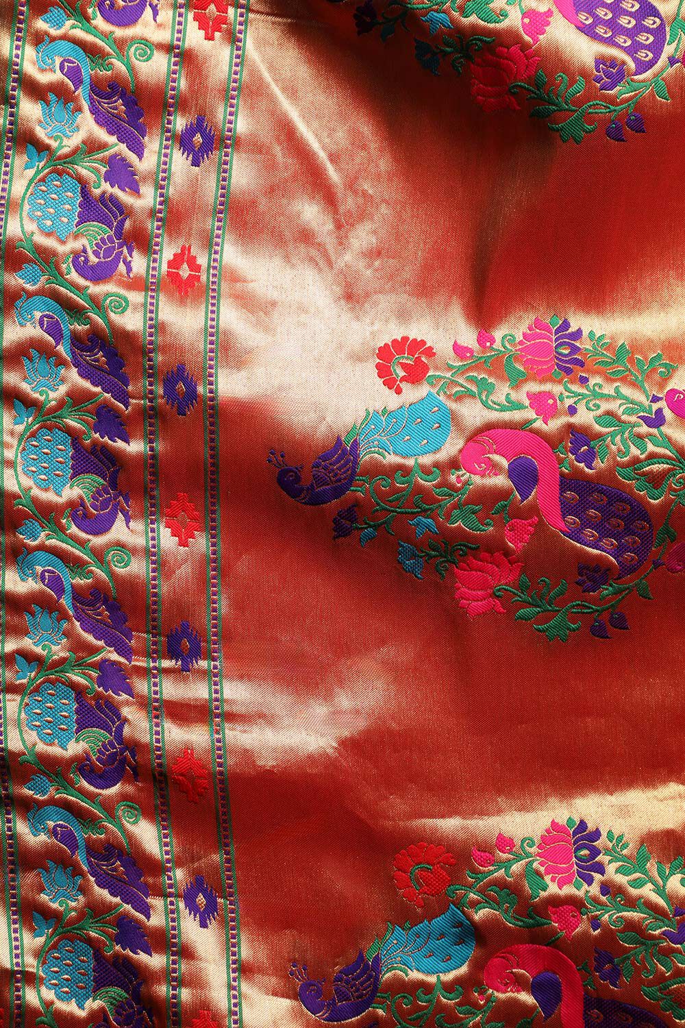 Blue Pure Silk Woven Paithani Inspired Saree image number null