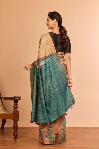 Multicolor Tussar Embroidered Saree thumbnail image number null