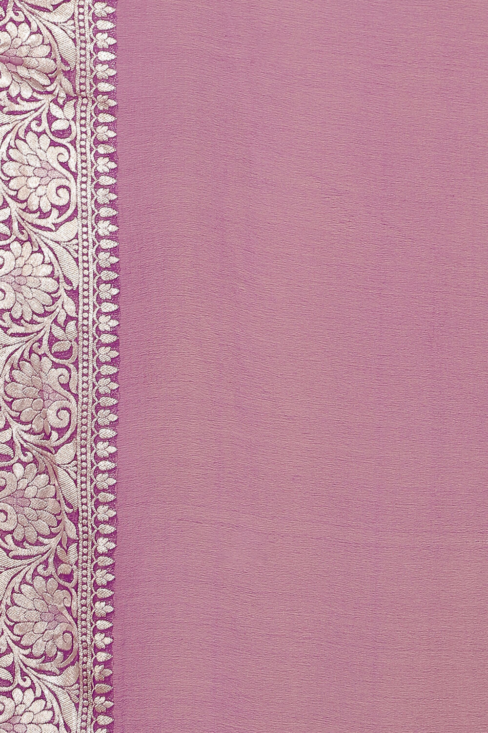 Purple Handwoven Banarasi Pure Georgette Saree image number null