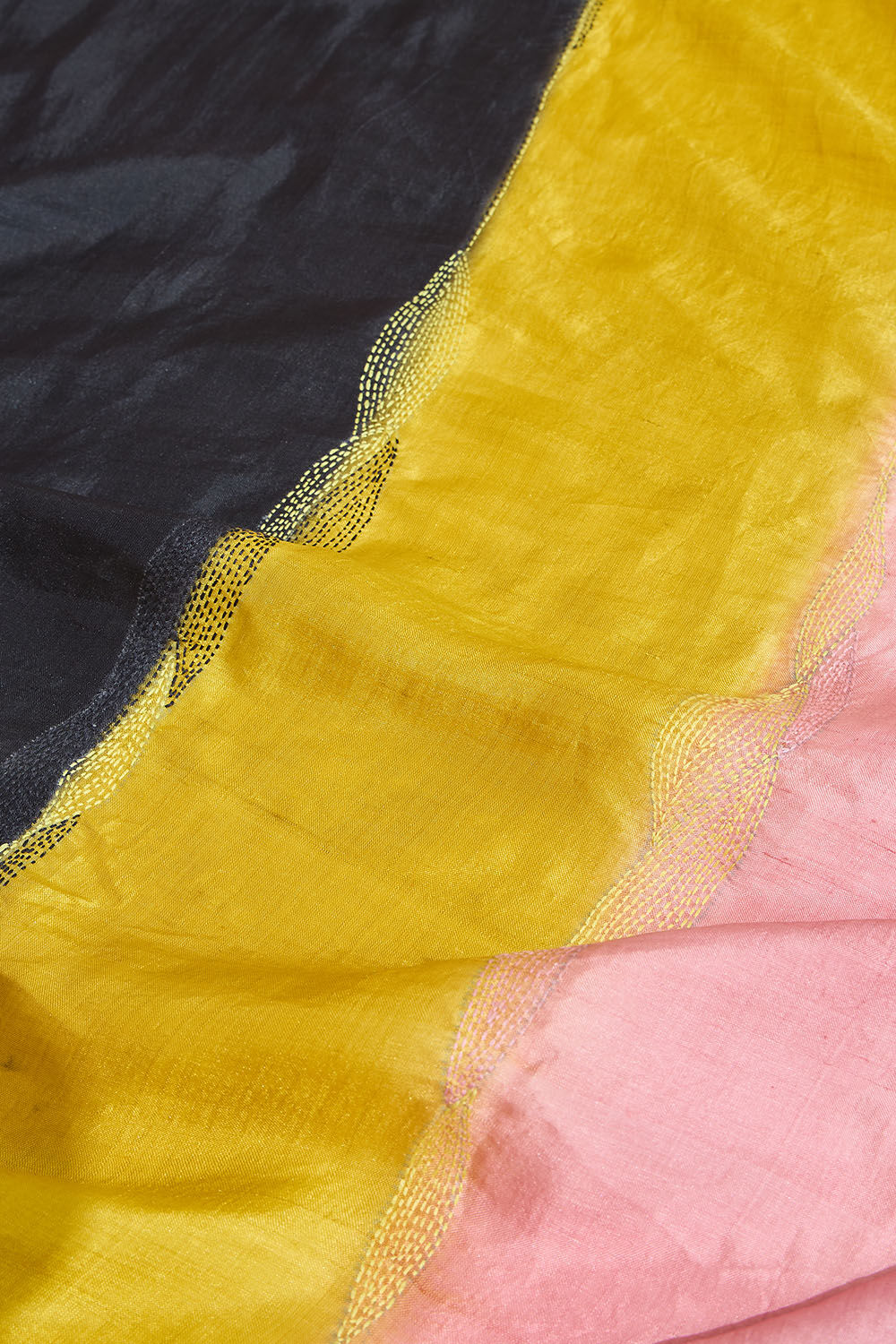 Multi Murshidabad Pure Silk Hand Painted Saree image number null