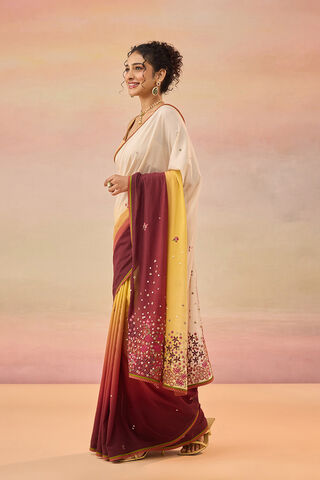 Multi Pure Viscose Embroidered Saree thumbnail image number null