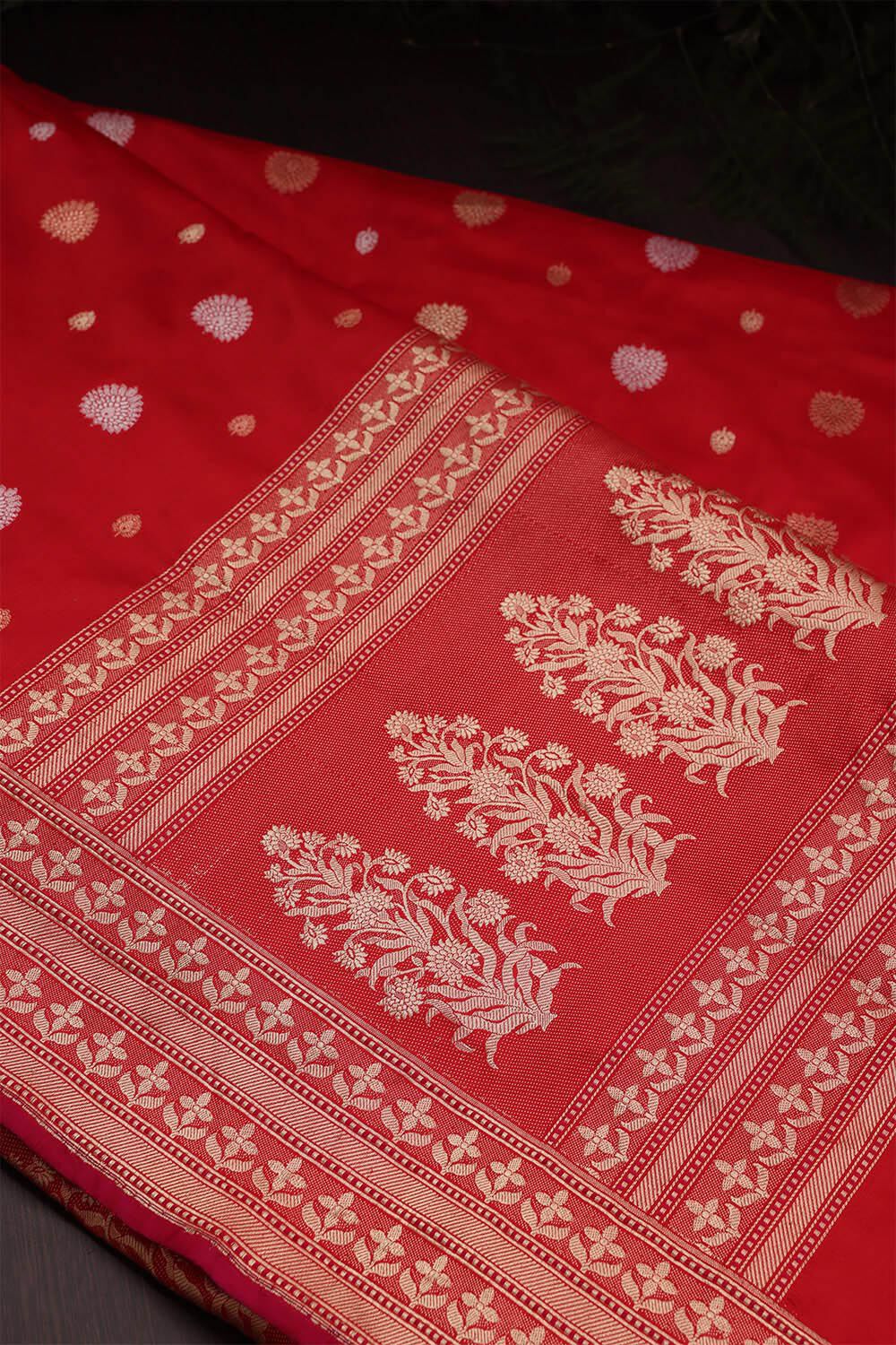 Red Banaras Silk Saree image number null