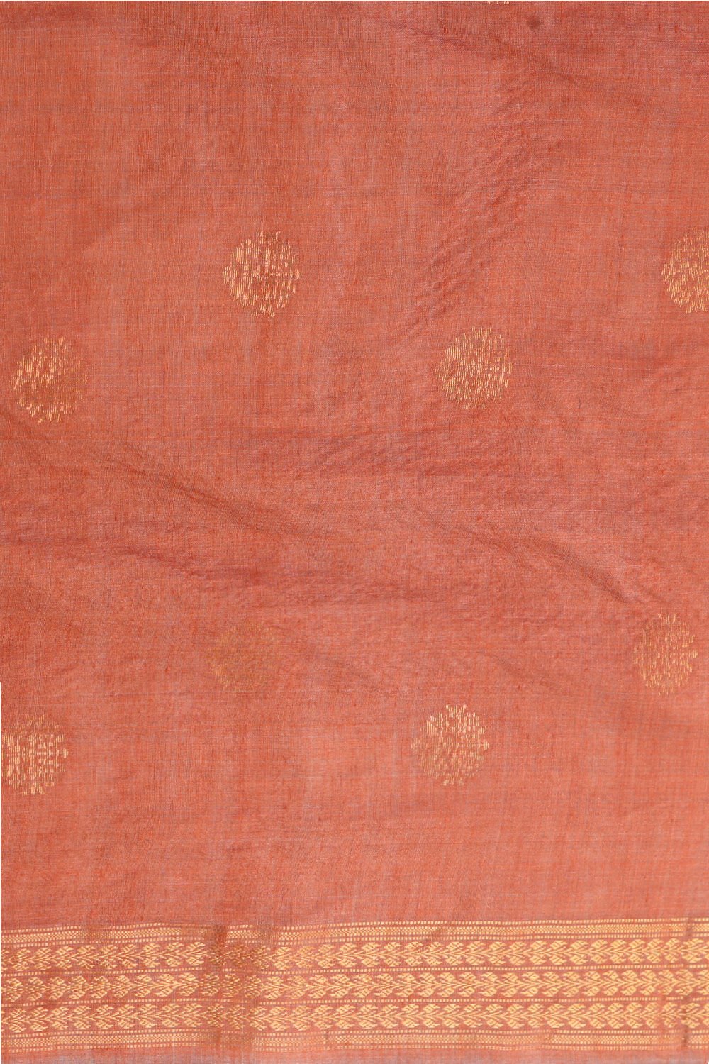 Orange Woven Pure Tussar Silk Saree image number null