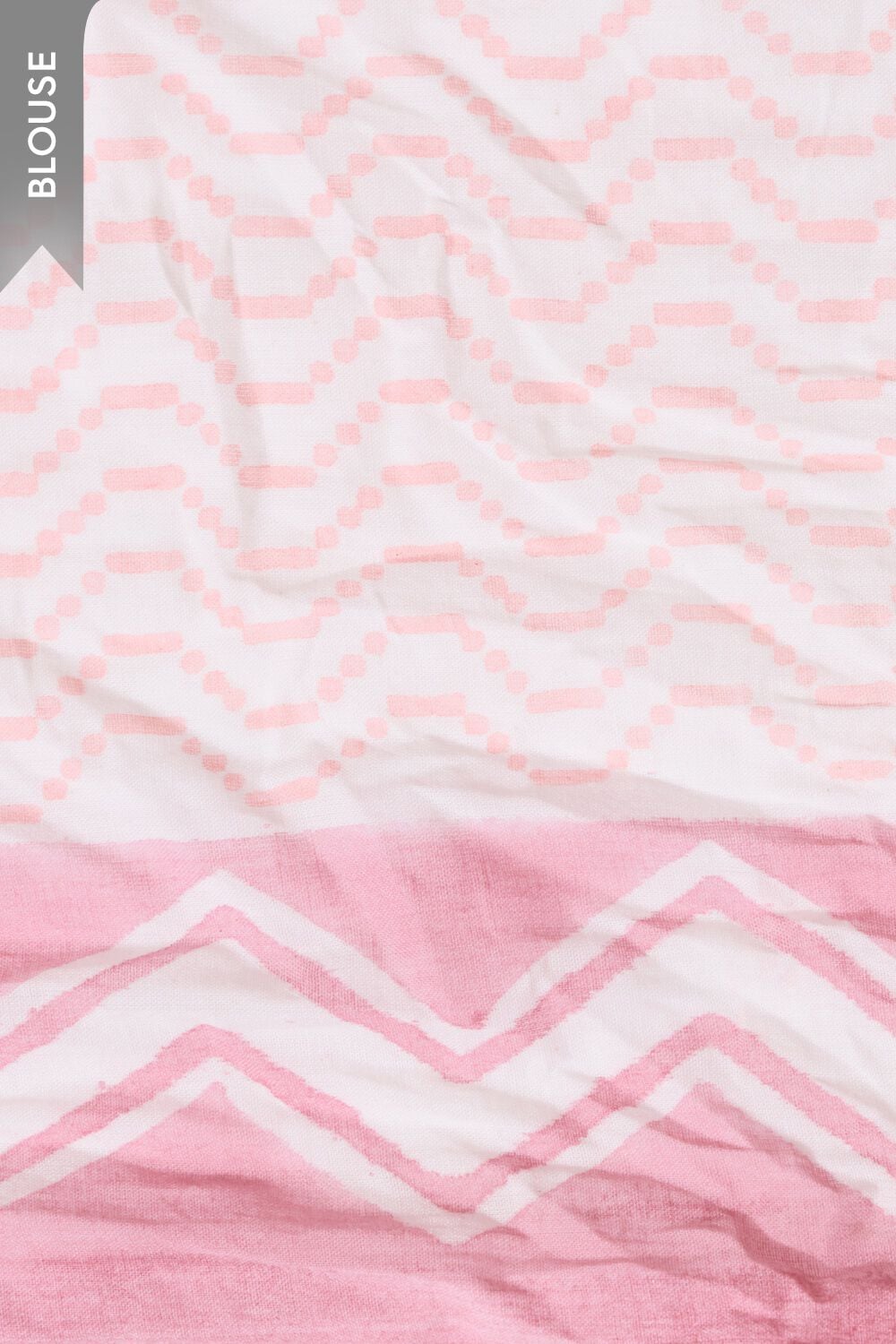 Light Pink Bagru Block Printed Pure Cotton Kota Saree image number null