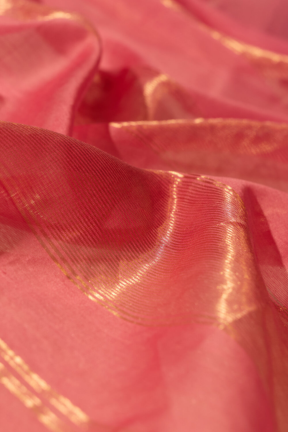 Pink Woven Pure Silk Cotton Maheshwari Saree image number null
