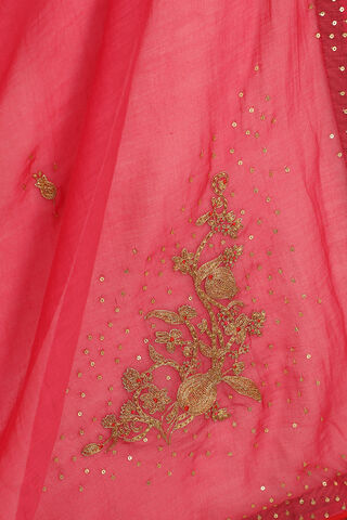 Multicoloured Pure Silk Cotton Embroidery Saree thumbnail image number null
