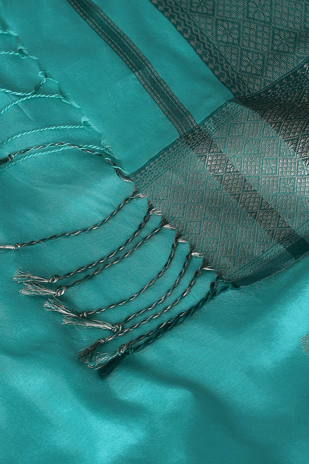 Light Blue Pure Silk Maheswari Saree image number null