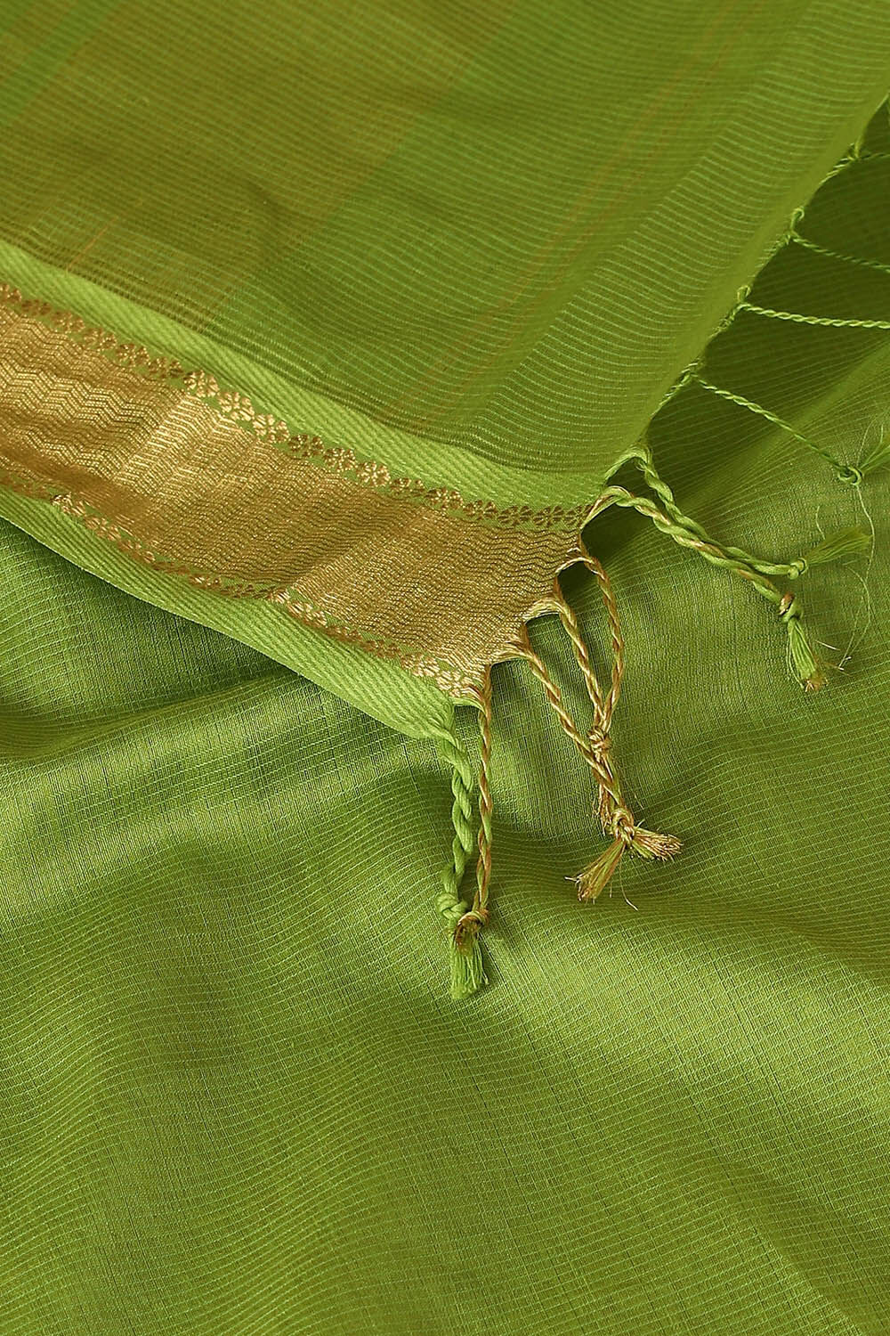 Light Green Pure Silk Cotton Maheswari Saree image number null