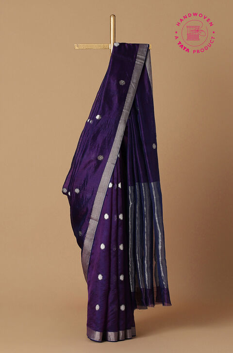 Blue Pure Silk Chanderi Saree