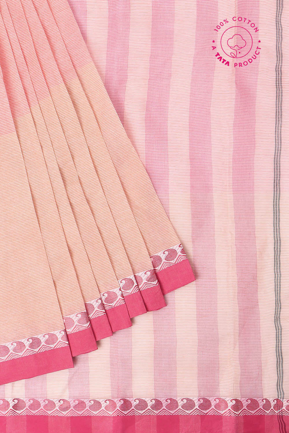 Multicolored Pure Cotton Bengal Saree image number null