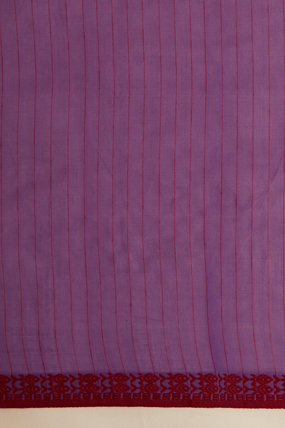 Purple Pure Cotton Woven Bengali Saree image number null