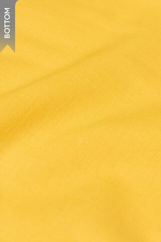 Yellow Block Printed Pure Cotton Unstitched Suit Set thumbnail image number null