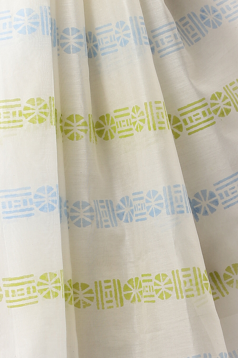 Blue Pure Silk Cotton Printed Saree image number null