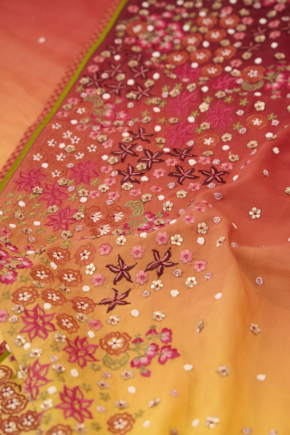 Multi Pure Viscose Embroidered Saree image number null