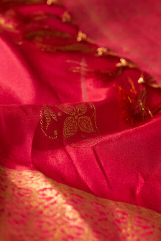 Pink Pure Silk Woven Kanjivaram Saree thumbnail image number null