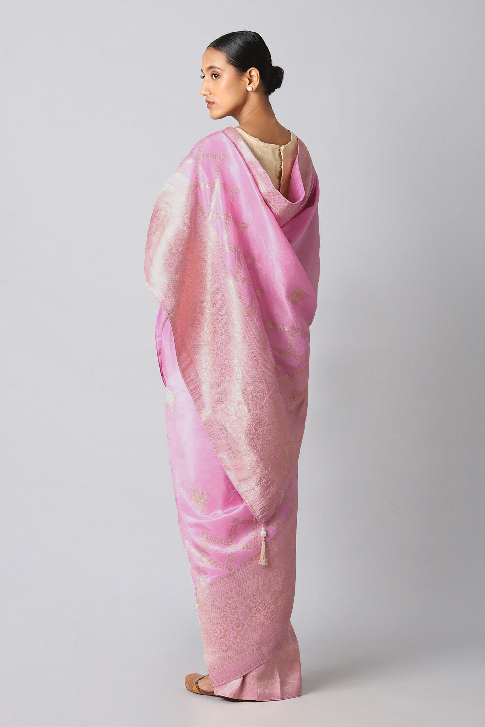 Blush Pink Pure Luxe Vegan Saree image number null