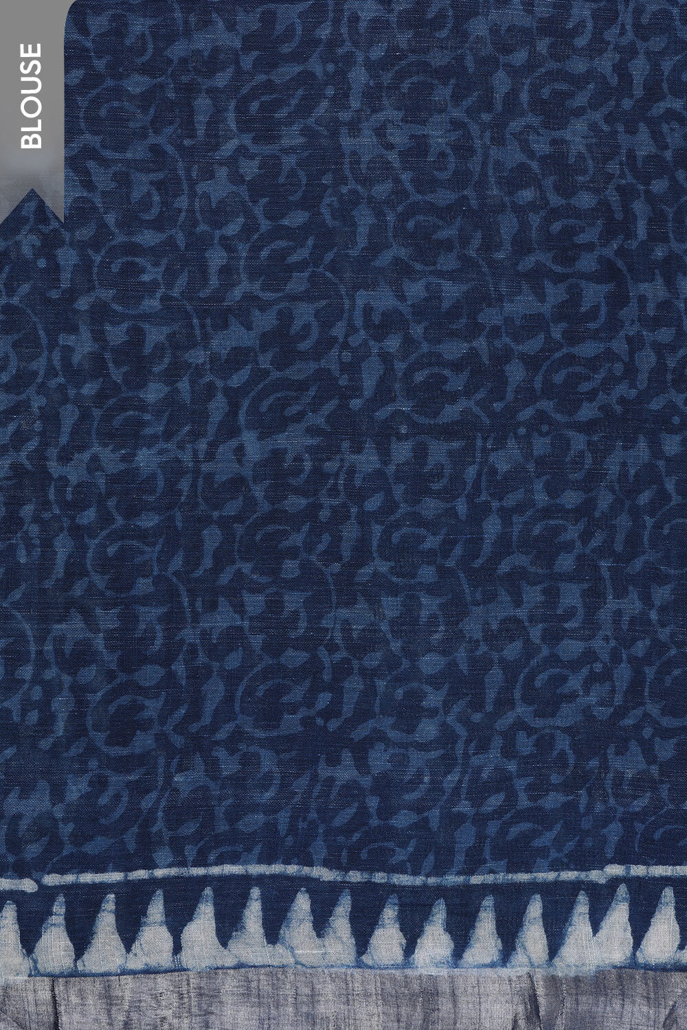 Blue Cotton Viscose Rajasthan Block Printed Saree image number null