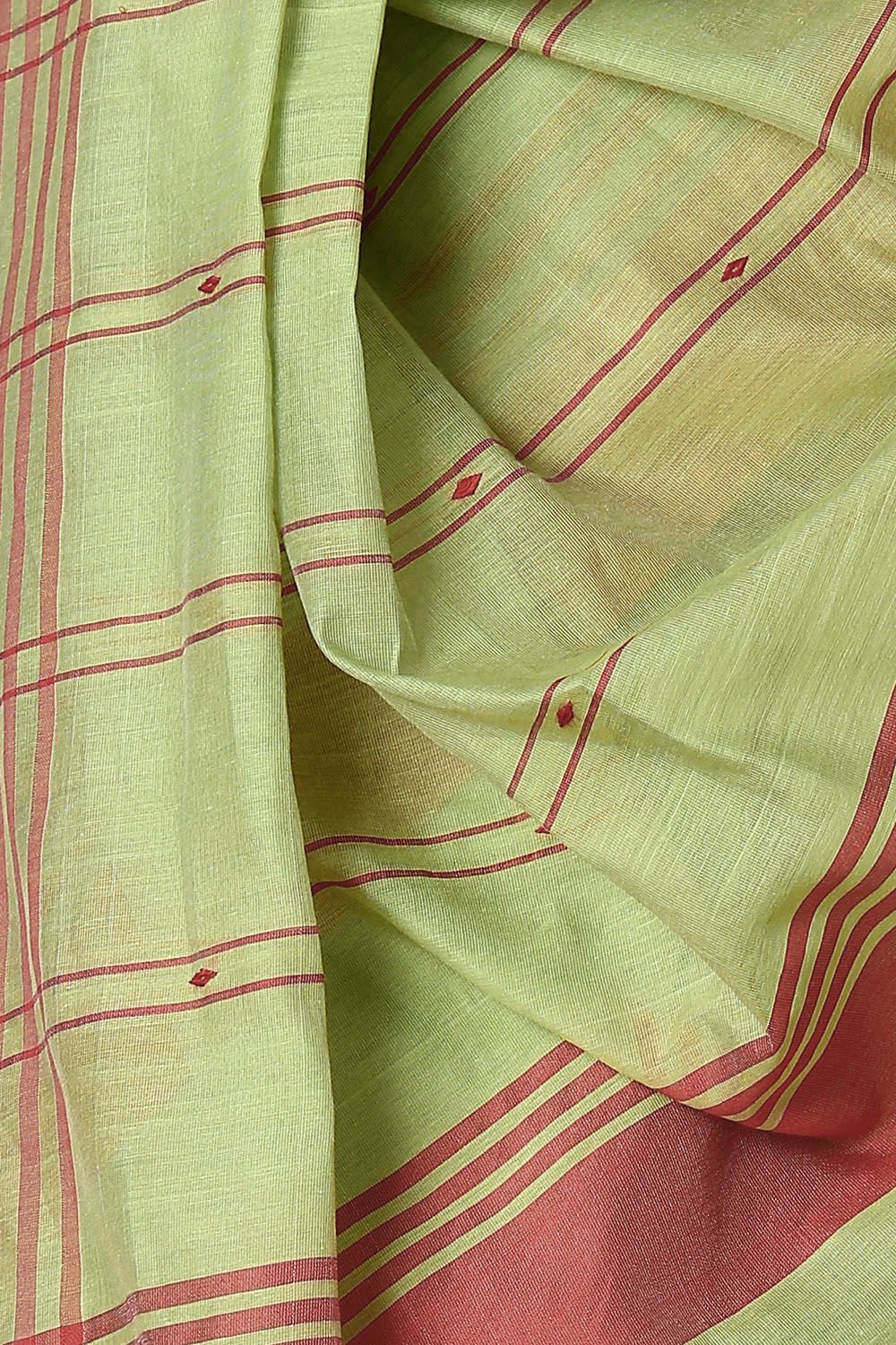 Green Pure Silk Cotton Chanderi Saree image number null
