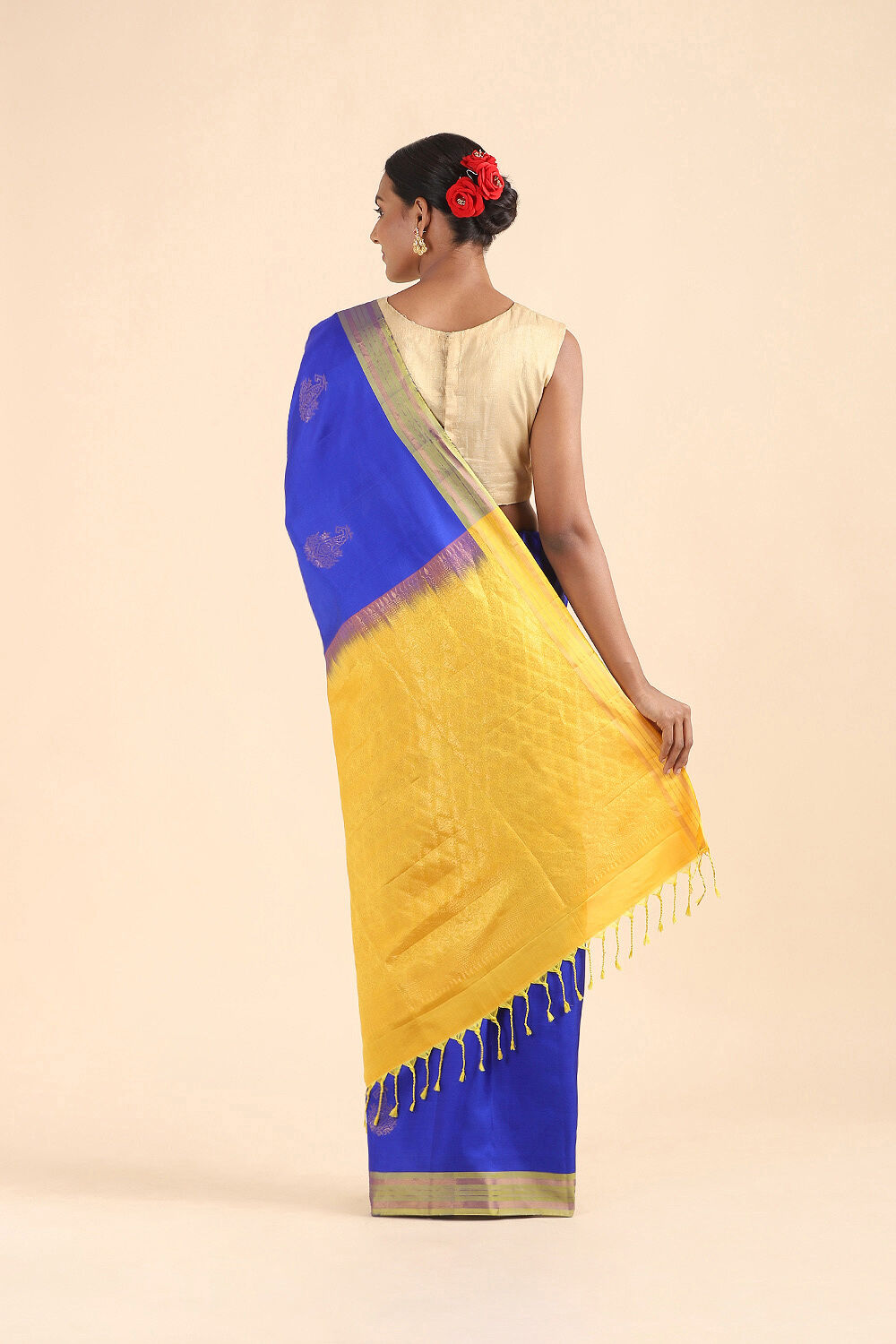 Blue Pure Soft Silk Saree image number null