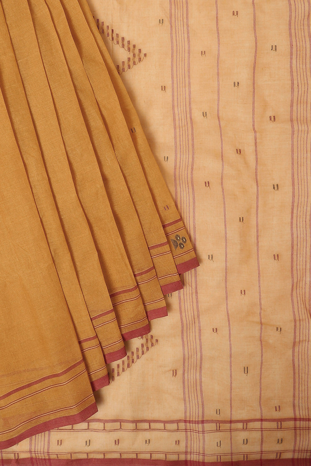 Brown Pure Cotton Bengal Saree image number null