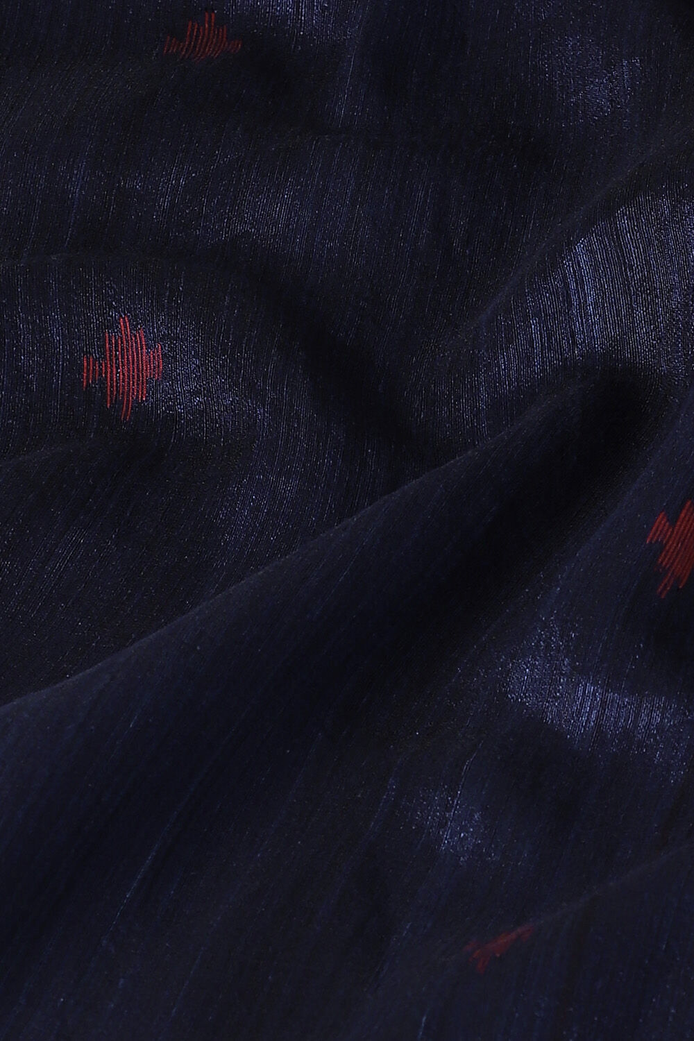 Dark Blue Pure Silk Vanya Jamdani Saree image number null