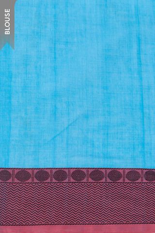 Blue Woven Pure Cotton Saree thumbnail image number null