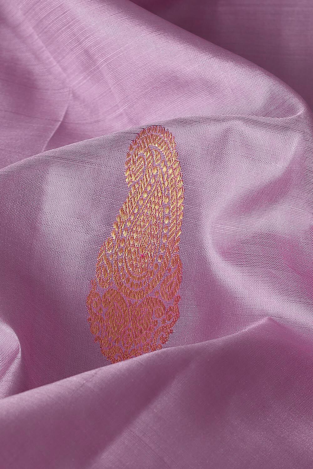 Light Violet Pure Silk Kanjivaram Saree image number null
