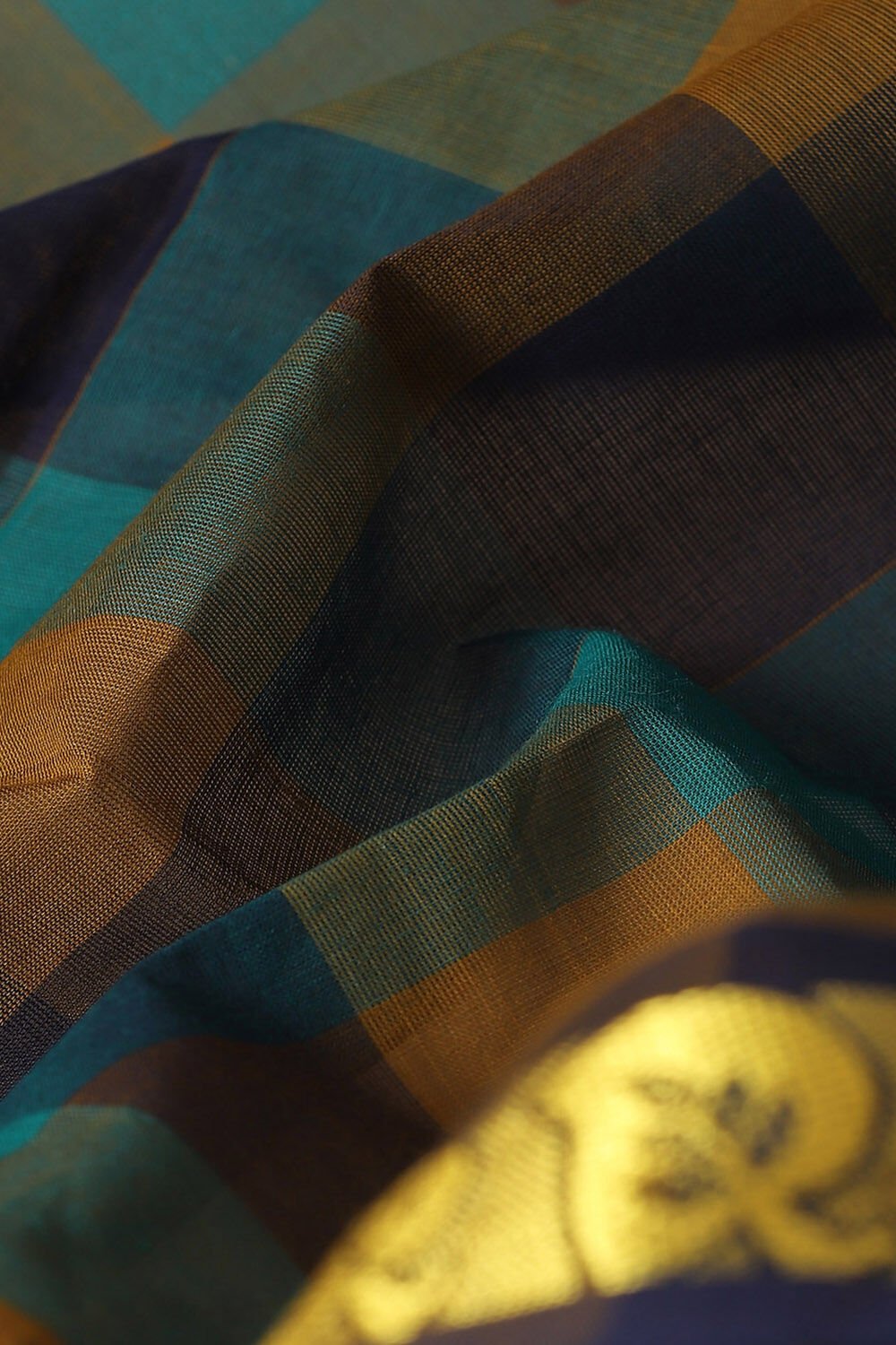 Blue Pure Cotton Chettinad Saree image number null