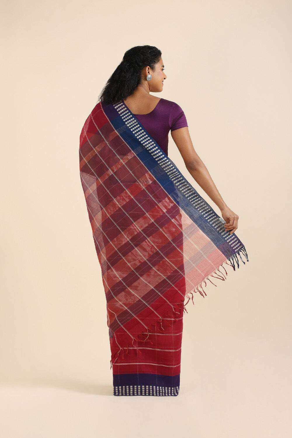 Pink Pure Cotton Naranyanpet Saree image number null
