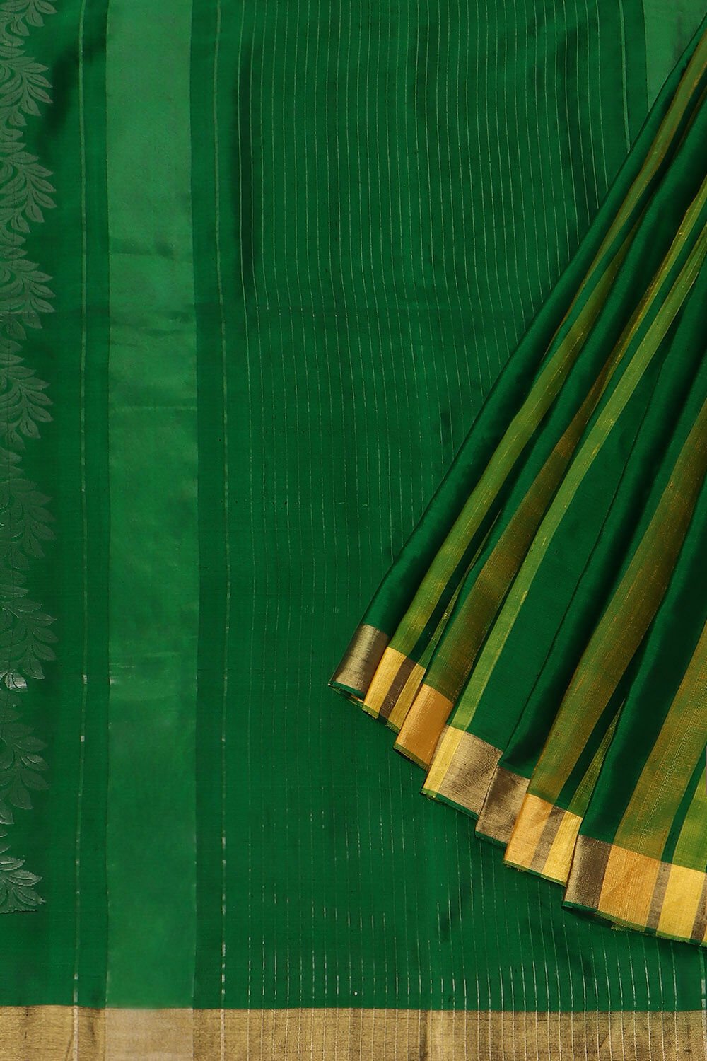 Green Pure Silk South Saree image number null