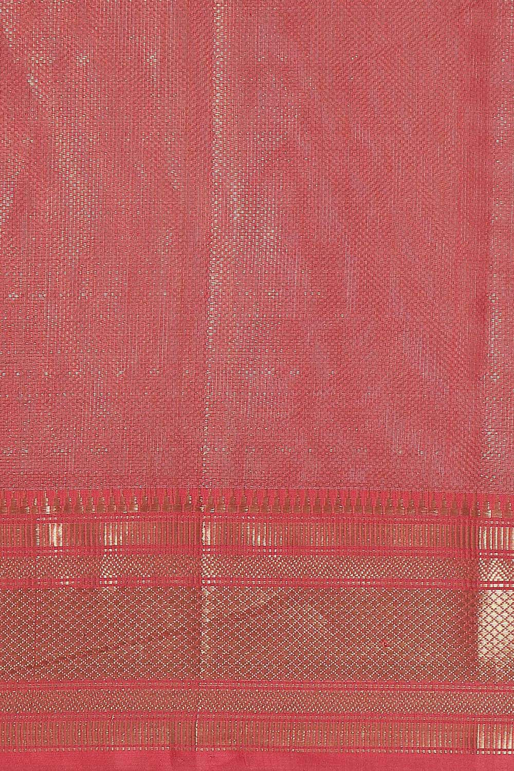 Light Pink Pure Silk Cotton Maheshwari Saree image number null