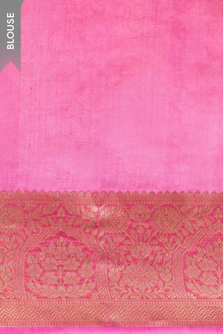 Light Pink Pure Silk Organza Kadwa Banarasi Saree thumbnail image number null