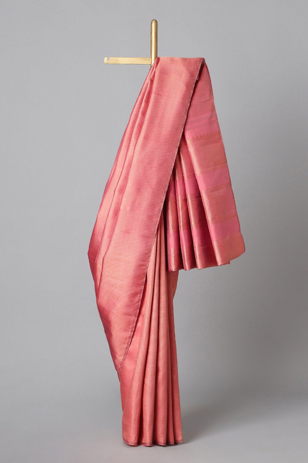 Light Pink Pure Silk Kanjivaram Saree image number null