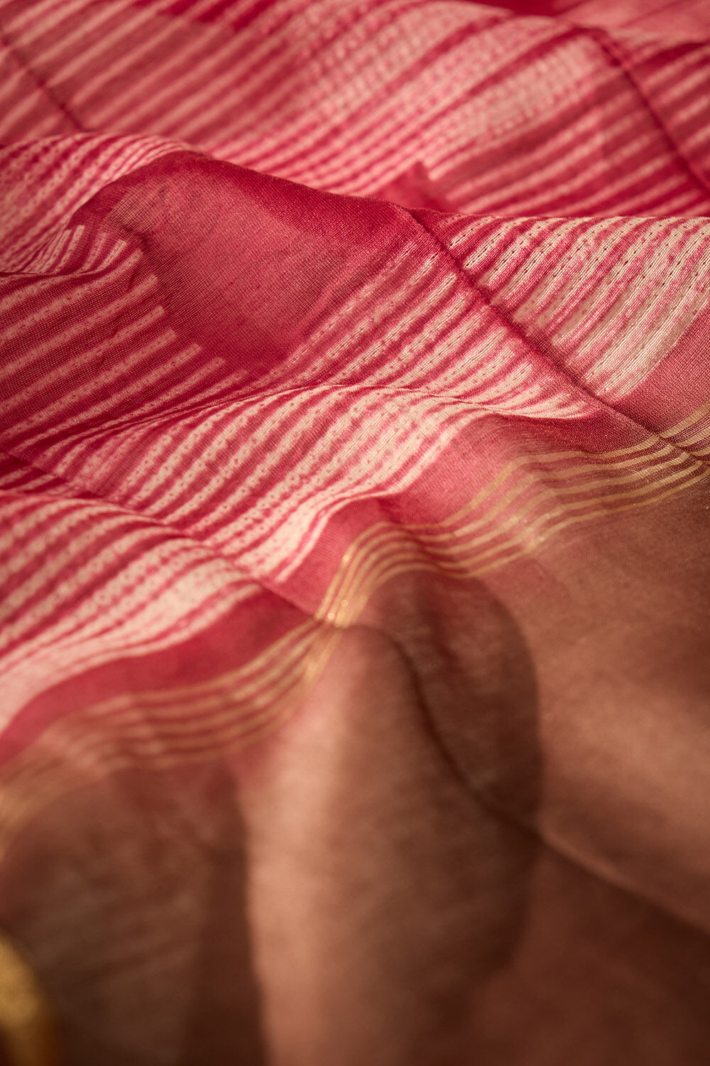 Brown Rajasthan Pure Silk Cotton Tie & Dye Shibori Saree image number null