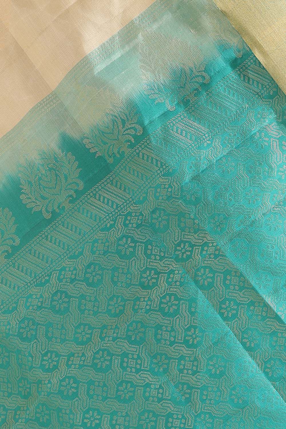 Beige Pure Soft Silk Saree image number null
